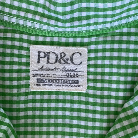 Green Gingham button down - Picture 2 of 5